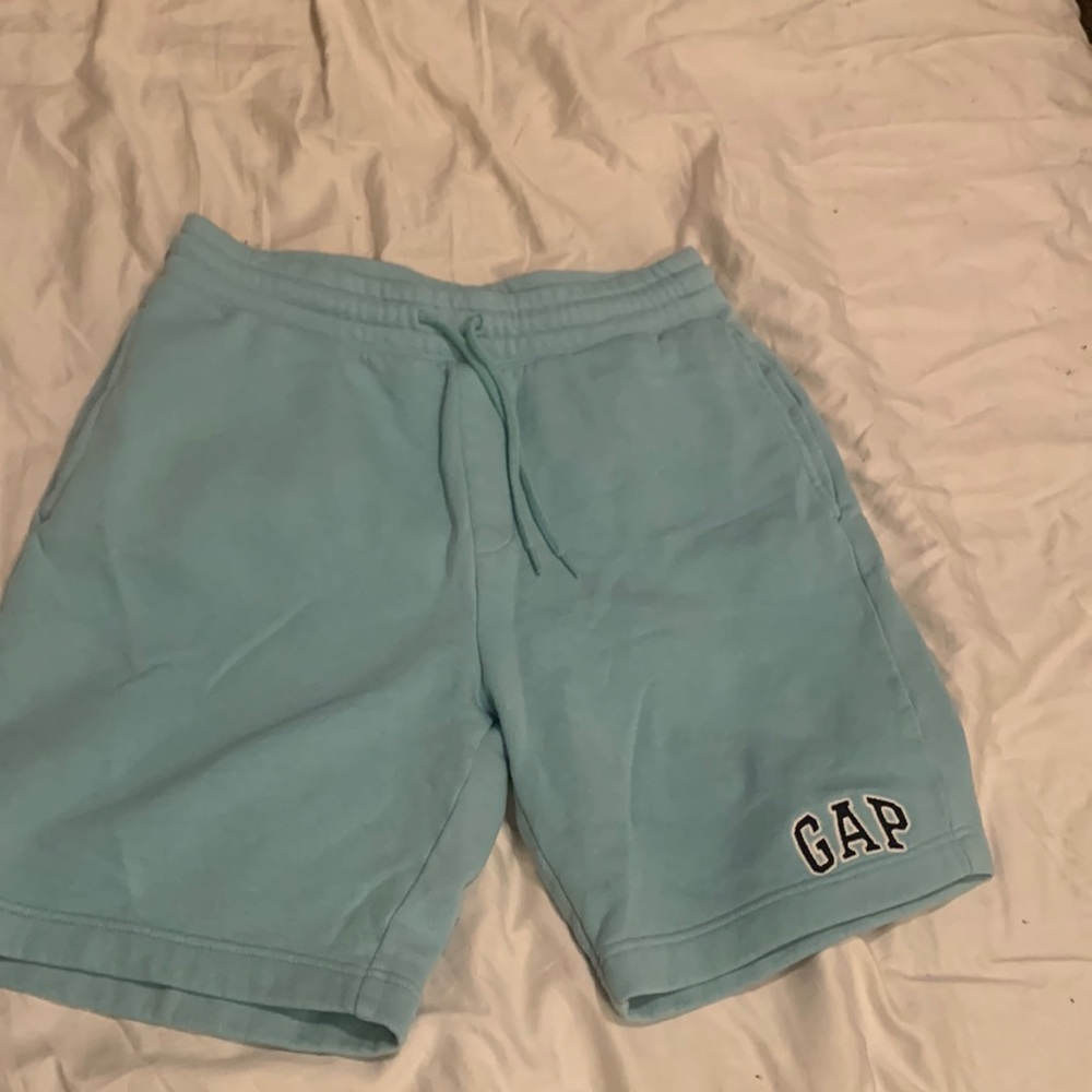 Gap Logo Aqua Fleece Shorts Size Medium